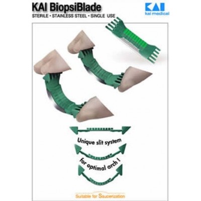 Kai Dermal Biopsy Blade Sterile Disposable Suregrip Handle X 1