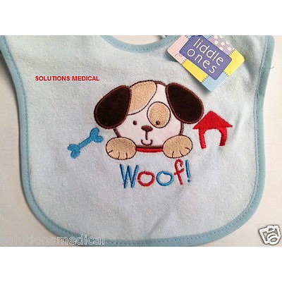 Baby Bib Blue Dog By Liddle Ones X1