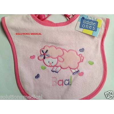 Baby Bib Pink Sheep By Liddle Ones X1