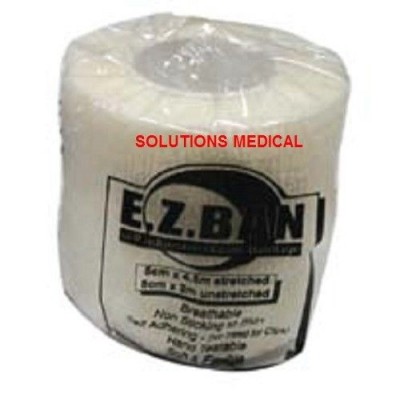 First Aid Elastic Cohesive Bandage 5cmx4.5m (X2) White