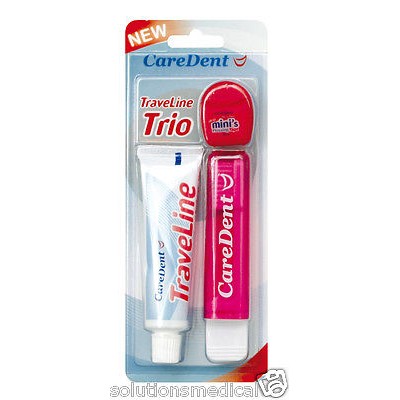 Dental Oral Care Kit Traveline Trio Pack X 1 Toothpaste Floss