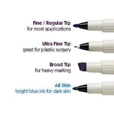 All Skin Surgical Marker Fine Tip (Brilliant Blue) X1