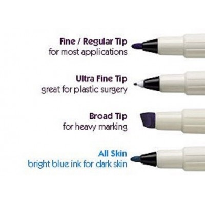 All Skin Surgical Marker Fine Tip (Brilliant Blue) X1