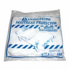 MATTRESS PROTECTOR WHITE 215 X 160 X 30CM FITTED SHEET PP x1