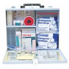 FIRST AID KIT CLASS B OH&S REG (x1) METAL PORTABLE OR WALL HANGING UNIT