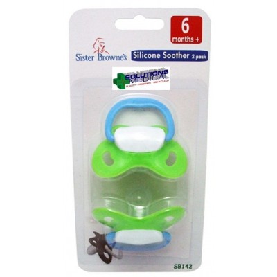 Dummy Sister Browne 6 Months + Silicone Soother 2 Pack