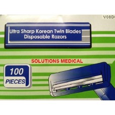 Razor Ultra Sharp 5 Pack Twin Blades Disposable X20 Packets (100/box)