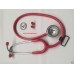 Stethoscope Doctors Dual Head Professional Red