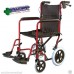 Auscare Shopper 12 Transit Push Wheelchair Red 100kg Capacity Red