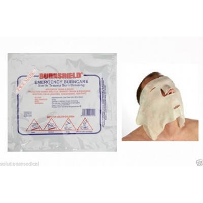 Burnshield Face Mask Burn Dressing 20cm X 45cm Treatment For First Aid Burns