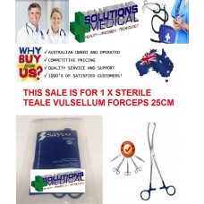 Teale Uterine Forceps Sterile Single Use Medical Instrument Sayco Quality