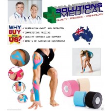 KINESIOLOGY SIDELINE K TAPE 5CM BY 5M ROLL BLUE BLACK PINK OR RED SPORTS TAPE