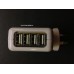 KORJO USB 4 PORT POWER ADAPTOR FOR WORLD TRAVEL 2.1AMP OUTPUT