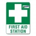 First Aid Station Metal Tin Or Poly Safety Sign 300x225mm,450x300mm Or 600x450mm