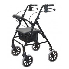 DAYS SEAT WALKER WITH HANDBRAKES AND BACKREST, BLACK ROLLATOR MOBILITY