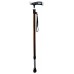 Walking Stick Height Adjustable From 77-100cm Tpr Handle With Strap 5 Colours