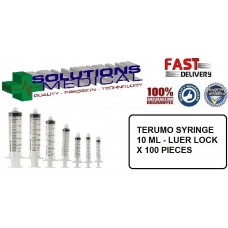100 x 10ml Syringe Terumo Lock TIP - Syringes only - No Hypodermic Needle