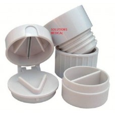 Pill Crusher Cutter Storage Container 4 In 1 Unit
