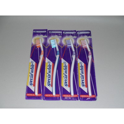 Toothbrushes Adult Non-slip (Medium) x4