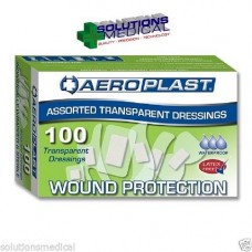 100 FIRST AID BAND AIDS ASSORTED TRANSPARENT WATERPROOF DRESSINGS