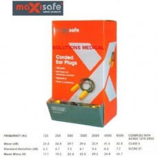 MAXISAFE DISPOSABLE EAR PLUS CORDED (Box 100prs)