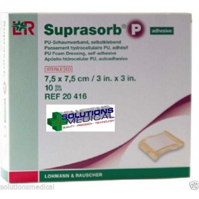 Suprasorb P Adhesive Wound Foam Dressing 7.5cm X 7.5cm First Aid 10/box