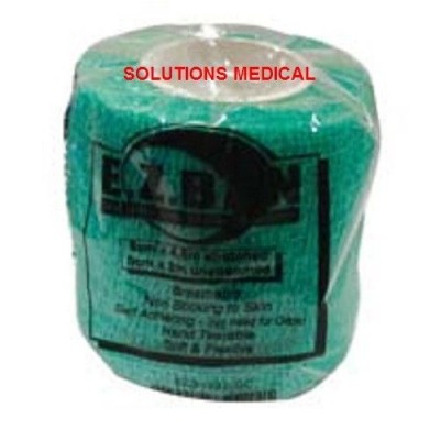 First Aid Elastic Cohesive Bandage 5cmx4.5m (X4) Green