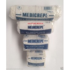 Medium Cotton First Aid Bandages Medicrepe 5cm, 7.5cm,10cm & 15cm X 1pack Of 4