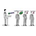 Walking Stick Satin Poppy Folding Adjustable 73-85cm