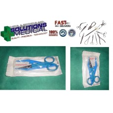 3 x Suture Removal Packs Sterile Sh/Sh Scissors and Forceps