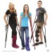 Crutches Aluminium Underarm With Adjustable Height Positions (1 Pair)