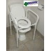 COMMODE FOLDING OVER TOILET SEAT CHAIR FRAME ADJUSTABLE HEIGHT POWDER COATED