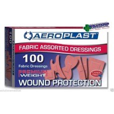 100 FIRST AID BAND AIDS ASSORTED FABRIC PREMIUM WEIGHT SUPER ADHESION