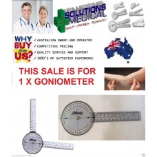Liberty Plastic Goniometer 360âº 6.5" 16cm Calibrated Range Movement Measure