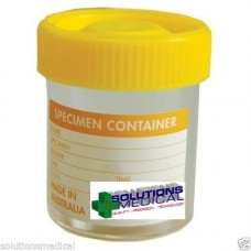SPECIMEN CONTAINERS STERILE JARS CUPS LEAKPROOF ID LABEL YELLOW LID 4x 550 BOX