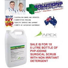 APEX PVP IODINE SURGICAL SCRUB ANTISEPTIC CLEANING AGENT VETS HORSE 5 LTR BOTTLE