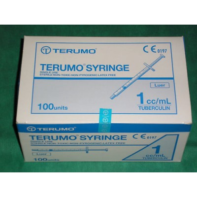 Terumo 100 x 1ml Syringes Slip Tip - Disposable Hypodermic Syringe / Medical