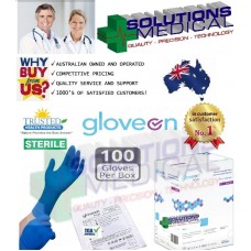BOX STERILE GLOVES AEGIS GLOVES NITRILE EXTENDED CUFF LARGE 50 PAIR (100)