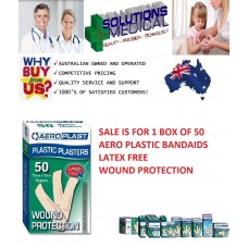 50 FIRST AID BANDAIDS 72mm X 19mm LARGE PLASTIC PLASTERS SUPER ADHESION