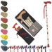 Luxury Switch Stick Folding Walking Stick Thames Design + Carry Bag Wrist Strap Switch Sticks