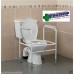 OVER TOILET SURROUND SEAT CHAIR ADJUSTABLE HEIGHT STEEL POWDER COATED