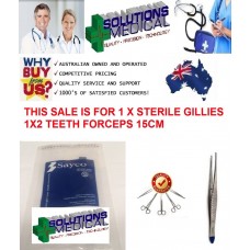 Gillies 1x2 Teeth Forcepssterile Single Use Medical Instrument Sayco Quality