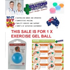 EXERCISE GEL BALL FINGERS HAND WRIST FOREARM STRESS MOBILITY STRENGTH