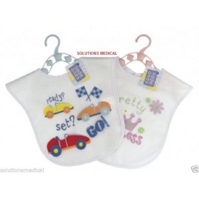 Baby Bib Race Care & Princess Liddle Ones X4