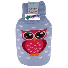 Hot Water Bottle Cover Owl Knitted Design (X1)