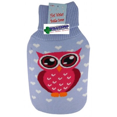 Hot Water Bottle Cover Owl Knitted Design (X1)