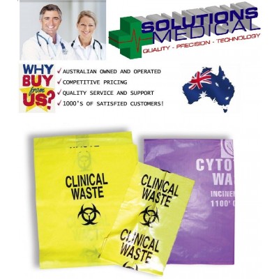 Clinical Waste Bags Yellow Or Purple Cross Infection Or Cytotoxic Risk