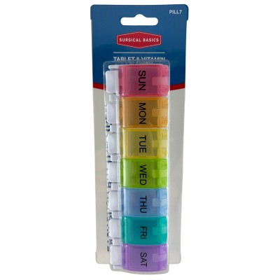 Surgical Basics Pill Box 7 Days 1 Per Day 17 X 5 X 3.2cm