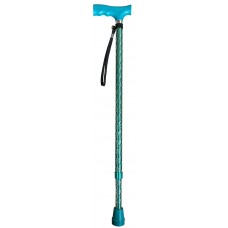 Walking Stick Engraved Emerald Adjustable 72-95cm