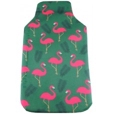 Hot Water Bottle Cover Flamingo Pattern 